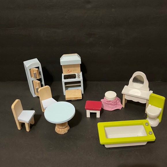 Toys Wood Doll House Furniture Poshmark